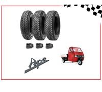 3 PNEUMATICI + 3 CAMERE D'ARIA 4.00-12 PR8 PER APE PIAGGIO TM 703 Deestone