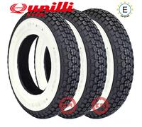 3 PNEUMATICI FASCIA BIANCA GOMMA UNILLI 3.00-10 TIPO S83 VESPA 50 PK XL HP
