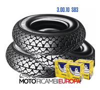 3 PNEUMATICI GOMMA + 3 CAMERE 300-10 VESPA 50 SPECIAL R L MICHELIN S83 S 83 VESP