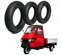 3 Pneumatici gomma VEERUBBER 100/90-10 56P (SIMILE MICHELIN S83) PIAGGIO APE 50