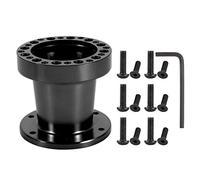 3 Pollici Adattatore Volante Universale Kit Distanziale per Volante in Alluminio Distanziale Volante Sportivo Hub Volante Automobile Volante Sgancio Rapido con Bulloni e Chiave