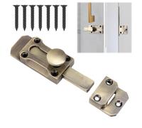 3 Pollici Bulloni per Porte Scorrevoli 7,6 cm in Ottone Resistente Serratura di Sicurezza con Meccanismo a Barilotto Anticato Adatto per Porte Interne ed Esterne, Bronzo