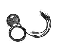 3 Port USB Hub - High Speed Expansion with 3.5mm Audio Jack for Computers and Phones