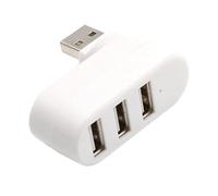 3-port USB Hub | USB 2.0 Splitter | Flexible USB Hub, USB Rotation Design, USB Splitter Flexible Rotation Design with 3 USB Ports, Safe Portable USB Hubs for Cell Phones Digital Cameras HD Cameras