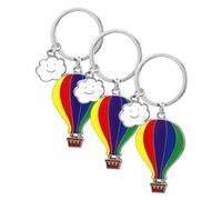 3 portachiavi a mongolfiera in metallo portachiavi zaino charm per uomo estetico metallo decorativo