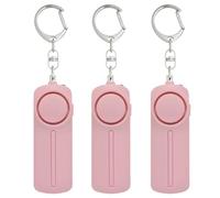 3 portachiavi con allarme di sicurezza personale, allarme da 130 dB con luce LED, materiale ABS, dispositivi di sicurezza portatili per emergenze, doppia funzione, portachiavi allarme per borse