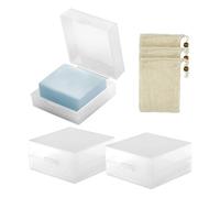 3 portasapone da viaggio per sapone DR. Squatch, contenitore per sapone da viaggio con tappetino drenante, custodia portatile da viaggio per sapone da bar, con borsa salva sapone, per bagno, palestra,