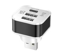 3 porte USB Splitter Extender Accessori per computer 1 maschio a 3 porte Espansione di potenza multipla per dispositivi mobili Ricarica Splitter USB