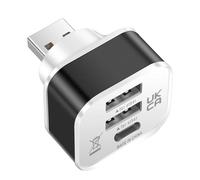3 porte USB Splitter Extender Accessori per computer 1 maschio a 3 porte Espansione di potenza multipla per dispositivi mobili Adattatore USB Alimentazione