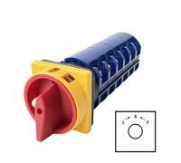 3 Position Reset Cam Switch 690V 63A 6 Poles Padlock Changeover Rotary Switches ON-OFF-ON YMW26GS LW26-63/6GS