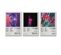 3 poster con copertina dell'album Kid Cudi Insano Kid Cudi copertina dell'album Kanye West Poster My Beau poster da parete su tela poster decorativi estetici poster stampa poster decorativi 20,3 x