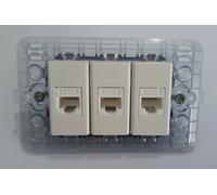 3 presa di rete dati rj45 cat6 bticino matix bianco con supporto e viti