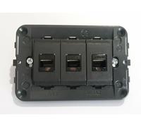 3 presa di rete dati rj45 cat6 vimar idea nero con supporto e viti 16713