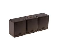3 presa multipla scatola di montaggio marrone per ambienti umidi, IP44, 16 a 250 V