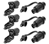 3 prese a 3 poli, connettore rimorchio, spina a 3 poli, trattore da 12 V, presa 12 V, per macchine agricole e macchine da costruzione