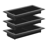 3 prese d'aria per pavimento, registro in acciaio grigio scuro, facile da regolare, copertura per ventilazione del pavimento per giardino domestico, adatto per aperture di condotti da 10,2 x 25,4 cm