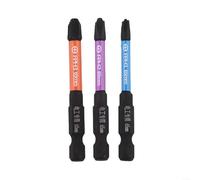 3 punte per cacciavite a croce con intaglio PH1 PH2 PH3 65 mm punte magnetiche in lega di acciaio con trattamento fosfatante nero per presa elettrica interruttore lavoro
