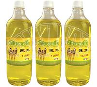 3 PZ - 1 LT - OLIO ALLA CITRONELLA PER LAMPADE TORCE RICARICA ANTIZANZARE