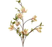 3 Pz 100 Cm Fiori di Magnolia Artificiale 7 Teste Bouquet di Fiori di Seta con Gambo Lungo Gambo di Magnolia Bianca Rami Floreali Finti per Vaso Alto Home Office Decor, Light Pink