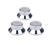 3 Pz/4 Pz Chitarra Basso Manopole In Metallo Cappello A Cilindro Campana Manopola Di Controllo Della Velocità Per Accessori Per Chitarra SG 5 Coloer(Chrome,3Pcs)