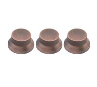 3 Pz/4 Pz Chitarra Basso Manopole In Metallo Cappello A Cilindro Campana Manopola Di Controllo Della Velocità Per Accessori Per Chitarra SG 5 Coloer(Red Copper,3Pcs)