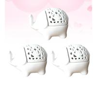 3 pz a forma di elefante candeliere ceramica portacandele chic desktop