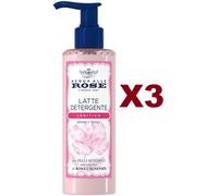 3 PZ ACQUA ALLE ROSE LATTE DETERGENTE LENITIVO PER PELLI SENSIBILI 200ML