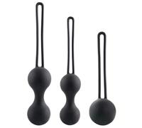 3 PZ Beads Giocattoli sessuali vaginali per le donne Silicone Kegel Ball Simulator Vagina Ball Tighting Exerciser (nero)