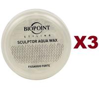 3 PZ BIOPOINT STYLING SCULPTOR AQUA WAX CERA FISSAGGIO FORTE 30ML PER CAPELLI