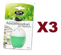 3 PZ BON AIR OVETTO ASSORBIODORI PER FRIGORIFERO TEA FLAVOUR ASSORBI ODORI