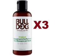 3 PZ BULLDOG SKINCARE FOR MEN ORIGINAL SHAMPOO 2IN 1 PER BARBA 200ML