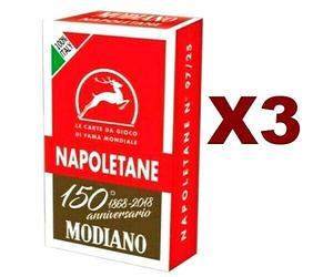 3 PZ CARTE DA GIOCO NAPOLETANE MODIANO - 97/25 ORIGINALI