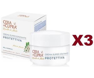 3 PZ CERA DI CUPRA CREMA SUPER IDRATANTE PROTETTIVA MIELE DI ACACIA 50ML