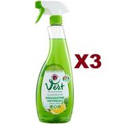 3 PZ CHANTECLAIR VERT ECODETERGENTE SGRASSATORE UNIVERSALE LIMONE BASILICO 600ML