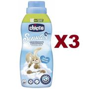 3 PZ CHICCO SENSITIVE AMMORBIDENTE CONCENTRATO SWEET TALCUM 30 LAV 750ML