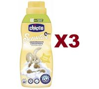3 PZ CHICCO SENSITIVE AMMORBIDENTE CONCENTRATO TENDER TOUCH 30 LAV 750ML
