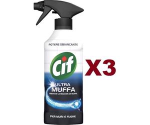 3 PZ CIF ULTRA MUFFA RIMUOVE LE MACCHIE PER MURI E FUGHE SPRAY 500ML SBIANCANTE