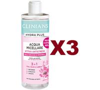3 PZ CLINIANS ACQUA MICELLARE ATTIVA ANTISTRESS 3IN1 VISO OCCHI E LABBRA 400ML
