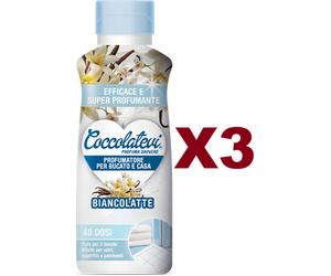 3 PZ COCCOLATEVI PROFUMATORE PER BUCATO E CASA BIANCOLATTE 40 DOSI 250ML