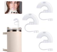 3 Pz Coperchi Antirughe per Cannuccia per Bicchiere Stanley 1182,8ml 887,1ml, Antipolvere Tappo Superiore in Cannuccia Coperchi con Punte di Cannuccia, Design con Apertura Inclinata a 40°