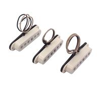 3 Pz Cream Single Coil Neck / Middle / Bridge Pickup Alnico 5 per Chitarra
