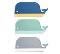 3 pz Creativo balena a forma di tergicristallo bagno specchio bagno vanità controsoffitto cucina cucina piano di lavoro spazzola di pulizia mini tergicristallo di vetro, blu+verde+grigio