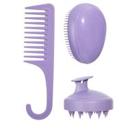 3 pz cuoio capelluto massaggio shampoo spazzola per capelli bagnati e asciutti pettine a denti larghi uova forma rotonda spazzola per capelli set di spazzole per capelli