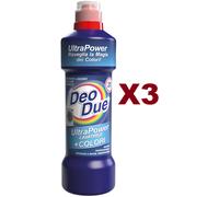3 PZ DEO DUE ULTRA POWER LAVATRICE COLORI DETERSIVO LIQUIDO CAPI COLORATI 1000ML