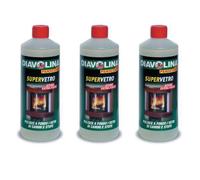 3 pz DIAVOLINA SUPERVETRO ricarica detergente per vetri di stufe e camini 1000ml