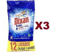 3 PZ DIXAN TOTAL 4+1 DETERSIVO LAVATRICE IN POLVERE 12 MISURINI 594GR