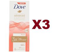 3 PZ DOVE ADVANCED CONTROL FLORAL DEODORANTE ROLL ON 50ML DEO