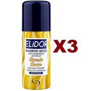 3 PZ ELIDOR SHAMPOO SECCO BIONDO SCURO RAVVIVA COLORE VOLUME & LUCENTEZZA 100ML