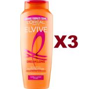 3 PZ ELVIVE L'OREAL PARIS SHAMPOO RICOSTRUTTORE DREAM LONG CAPELLI LUNGHI 300ML