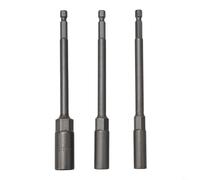3 pz esagonale dado driver bit adattatore chiave a bussola estensione manicotto 8 mm 10 mm 12 mm 150 mm acciaio al cromo vanadio per cacciaviti elettrici pneumatici
